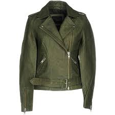 Y A S Jacket 290 Liked On Polyvore Featuring Outerwear Jackets Military Green Fur Co Olive Green Leather Jacket Colorful Leather Jacket Leather Jacket