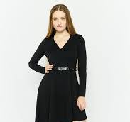 Women Textured Mini Dress, Black