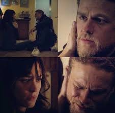 The way Tara is looking at Clay i don't believe she ever trusted him. Photo  first lockdown