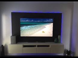 Diy Floating Wall Unit With Led Lighting For 70 Tv Media Room Floating Wall Unit Floating Wall Tv Wall Design