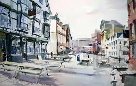 If you're not familiar with blocks, they're tablets of paper that are glued on all four sides, so there's no need for a drawing board or for stretching your paper — you can just paint right on the block. Guest Artist Plein Air Painting Vs The Studio Doodlewash