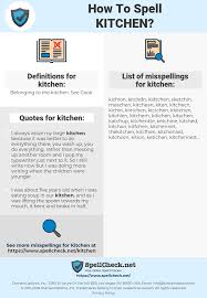 How To Spell Kitchen And How To Misspell It Too Spellcheck Net
