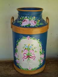 Latao De Leite Antigo Pintado Latas De Leite Pintadas Latas Latas Pintadas