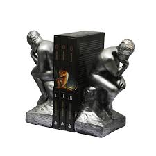 Aparador De Livros O Pensador De Rodin Efeito Prateado Aparadores De Livro Enfeites Para Casa Objetos Decorativos