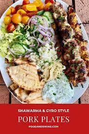Marinated And Sliced Pork Grilled To Perfection With Fun Accompaniments Perfect Summer Entertaining Recipe Pork Recipes Pork Shawarma Recipe Shawarma
