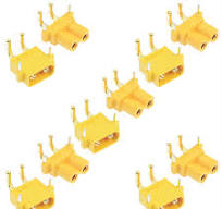 5 Pairs Male + Female female XT30PW Gold Plated Connector 15A Amass
