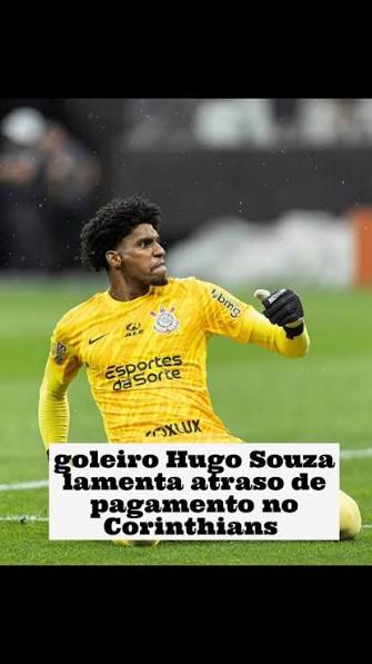 Hugo Souza lamenta sal&aacute;rios atrasados no Corinthians, mas refor&ccedil;a profissionalismo do elenco e diz que a diretoria est&aacute; lutando para resolver a situa&ccedil;&atilde;o com os atletas. 🎥 @guimilito7 & @fajacobucci / Meu