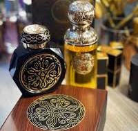 Perfume Bottles on Wooden Box
