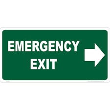 1910.37 (c) the fire retardant properties of paints or solutions must be maintained. Aluminium Rectangular Emergency Exit Sign Board Rs 300 Square Feet Id 20470392362