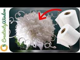 7 toilet paper flowers diy. From Toilet Paper To A Beautiful White Flower Youtube