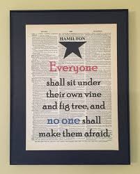 Everyone Shall Sit Under Their Own Vine And Fig Tree Etsy In 2020 Fig Tree Fig Hamilton Gifts