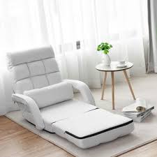The folding lazy sofa is soft and comfortable with thick padded sponge cushion. Costway Adjustable Folding Lazy Sofa Bed With Armrests And Pillow Convertible Floor Armchair Sofa Seat For Home Office Easy To Clean White Buy Online In Samoa At Samoa Desertcart Com Productid 177152864