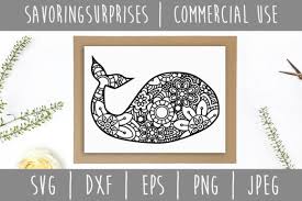Download Whale Mandala Zentangle Graphic By Savoringsurprises Creative Fabrica