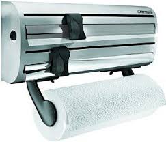 Amazon Com Leifheit Wall Mounted Paper Towel Foil And Plastic Wrap Dispenser Paper Towel Holders Kitchen Roll Paper Towel Holder Plastic Wrap Dispenser