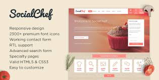 Socialchef Social Recipe Html Template Free Download In 2020 Templates Html Templates Website Template