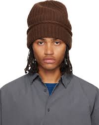 Brown Pannocchia Beanie by CASEY CASEY