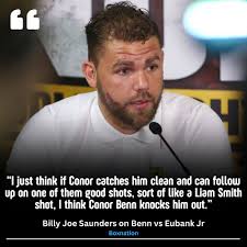 🔥 Billy Joe Saunders' prediction is in for Conor Benn vs Chris Eubank Jr.  A former opponent of Eubank, Saunders believes Benn's power will be too  much for his former foe. Do