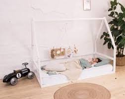 Montessori Toddler Beds Frame Bed House Bed House Wood House Kids Teepee Baby Bed Nursery Bed Platform Bed Children Furniture Full Double Toddler Bed Frame House Frame Bed Floor Bed