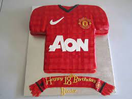 Bottom tier was caramel with vanilla swirls and top tier was chocolate mud cake. Manchester United T Shirt Cakecentral Com