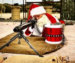 Santa putting in work with this old school “buzzsaw” for Full Auto Friday.  Can you name the machine gun & caliber? #faf #2a #santa #mg #beltfed #texas  #tank #ww2 #ww2memes #hohoho #naughyornice #