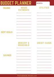 Printable Budget Planner Worksheet Budget Planner Budgeting Budget Printables