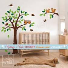 Forest Animals Tree Wandtattoo Woodland Wandtattoo Von Styleywalls Wohnung Animals Forest Kinder Zimmer Kindergarten Wandtattoos Kinderzimmer Aufkleber