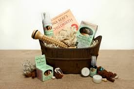 organic spa gift basket pered