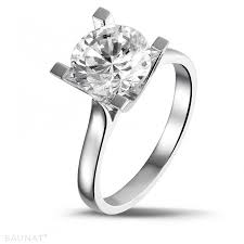 Solitaire Ring Met Een 2 50 Karaat Diamant In Platinum Baunat