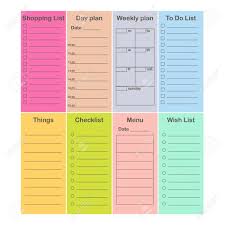 planner 2019 set in flat style schedule templates for school