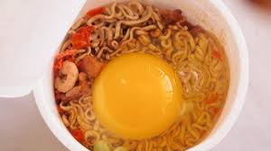 Add the dried noodle nest, and additional water (if needed) to cover the dried noodles. Cup Noodles And An Egg Youtube
