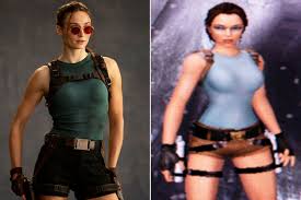 Sophie Turner as Lara Croft in the new Tomb Raider series
