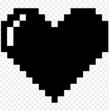 How to draw a heart with banner now. Heart Black Dark Heart Minecraft Black 8 Bit Heart Png Image With Transparent Background Toppng