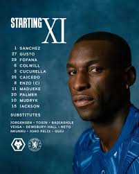 Starting 11 for Chelsea, not bad at all Vu wolves is winning #ShowmaxPL  #ForEveryoneEverywhere