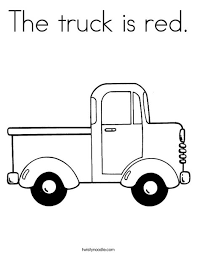 There are tons of great resources for free printable color pages online. The Truck Is Red Coloring Page Twisty Noodle