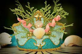 Poseidon S Princess Ooak Mermaid Tiara Party Hat Etsy Mermaid Theme Party Birthday Parties Party Hats