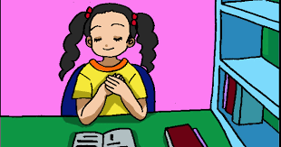 Gambar Kartun Anak Sekolah Minggu Berdoa