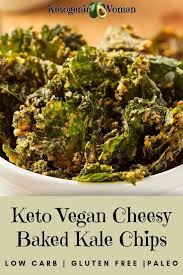 Low Carb Keto Kale Chips Recipe Crunchy Cheesy And Gluten Free Recipe Kale Chip Recipes Kale Chips Baked Kale