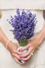 Bride in a cold shoulder wedding dress with a lavender crown and bouquet in a lavender field. 87 Lavender Bouquets For Weddings Ideas Lavender Bouquet Lavender Wedding Wedding Bouquets