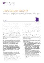 The companies act 2013 contains 470 sections under 29 chapters with seven schedules. Companies Act 2014 Directors Compliance Statement Grant Thornton