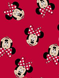 Disney Inspired Minnie Mouse Tossed Heads Cotton Etsy Mickey Mouse Wallpaper Minnie Mouse Background Minnie Mouse Pictures