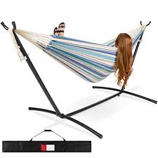 Buy products such as sunnydaze extra large brazilian double hammock with stand and carry bag, max weight: Top 10 Hammock Stands Accessories