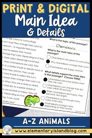 Topic Main Idea And Supporting Details 26 Passages For Guided In 2020 Teaching Reading Comprehension High Interest Reading Passages Elementary Education Activities