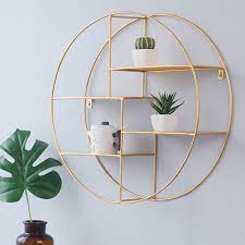 462 companies | 1,096 products. Nordic Wrought Iron Four Tier Rack Round Simple Gold Wall Decoration Living Room Creative Storage Wall Hanging Lo813238 Bathroom Shelves Aliexpress