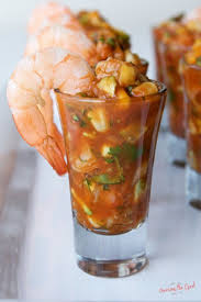 This Recipe For Mexican Shrimp Cocktail Shooters Is A Guaranteed Run Away Hit Of Mexican Shrimp Cocktail Recipe Mexican Shrimp Cocktail Cocktail Shrimp Recipes