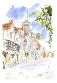 Guildford Watercolour Watercolor Artist Painting Personalize Art