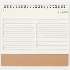 Calendario Da Tavolo Muji 2020 Cancelleria Giapponese Muji