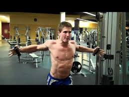 Standing cable crossover press is a gym work out exercise that targets chest and also involves abs and shoulders and triceps. How To High Cable Chest Fly Youtube