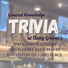 On tuesdays and thursdays harvey gives villagers their annual or quarterly checkups. Thursday Night Trivia At Natty Greene S