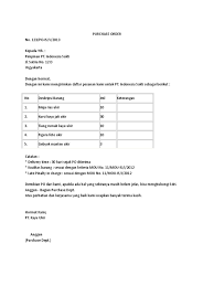 Contoh surat pribadi / personal letter dalam bahasa inggris. Contoh Surat Pemesanan Barang Atau Purchase Order 160428040759