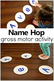 Name Hop Gross Motor Name Activity Fantastic Fun Learning Gross Motor Activity Name Activities Preschool Teaching Preschool